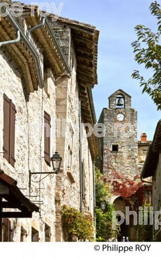 VILLAGE FORTIFIE DE BRUNIQUEL, VALLEE DE L' AVEYRON, TARN-ET-GARONNE. (82F01304.jpg)