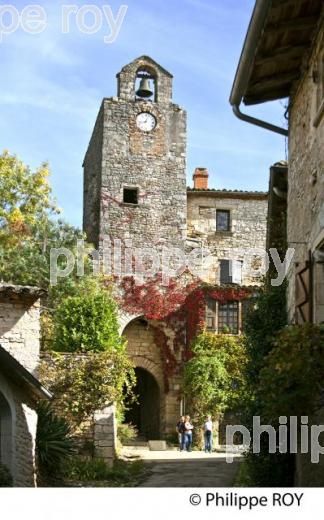 VILLAGE FORTIFIE DE BRUNIQUEL, VALLEE DE L' AVEYRON, TARN-ET-GARONNE. (82F01306.jpg)