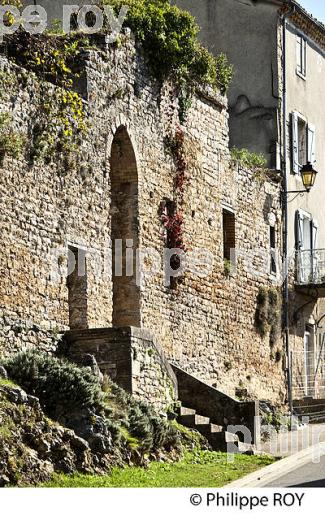 VILLAGE MEDIEVAL  DE MONTRICOUX, VALLEE DE L' AVEYRON, TARN-ET-GARONNE. (82F01522.jpg)