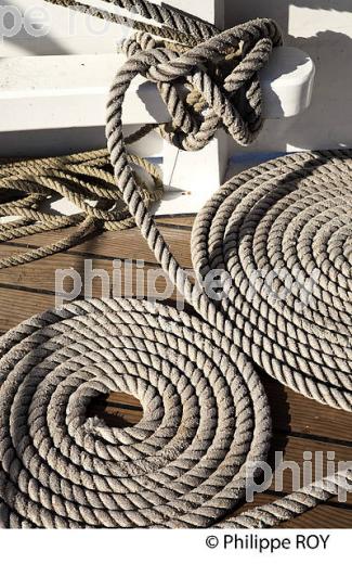 CORDAGES DE VOILIER, NAVIGATION MARITIME, FRANCE (85F06034.jpg)