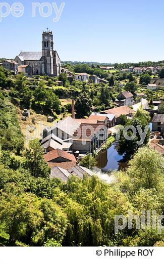 LA VILLE DE BELLAC, ET LE VINCOU, HAUT-LIMOUSIN, HAUTE-VIENNE. (87F00704.jpg)