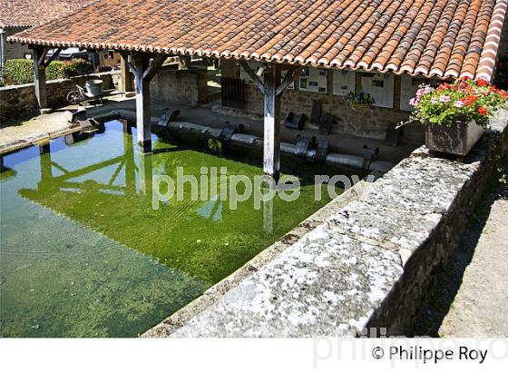 LAVOIR, VILLAGE DE MONTROL-SENARD, MONTS DE BLOND, HAUTE-VIENNE. (87F00726.jpg)