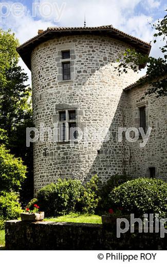 CHATEAU , VILLAGE DE MORTENART, MONTS DE BLOND, HAUTE-VIENNE. (87F00810.jpg)