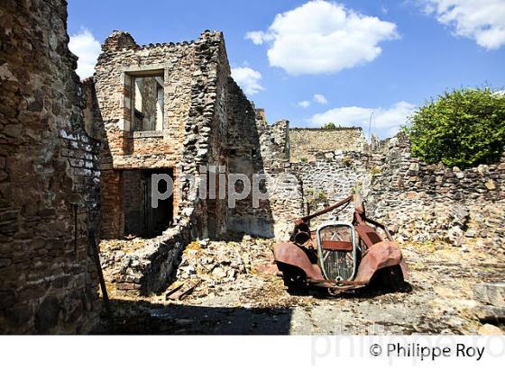 ORADOUR SUR GLANE, VILLAGE MARTYR, HAUTE-VIENNE, LIMOUSIN. (87F01315.jpg)