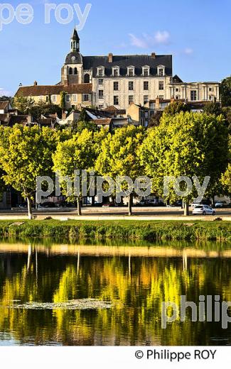 L' YONNE, ET LA VILLE DE JOIGNY, VALLEE DE L' YONNE,  BOURGOGNE. (89F00723.jpg)