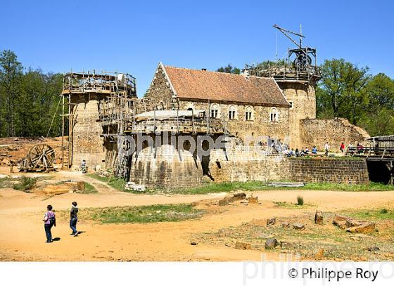 CHANTIER DU CHATEAU DE GUEDELON, TREGNY, LA PUISAYE ,  YONNE, BOURGOGNE. (89F01913.jpg)