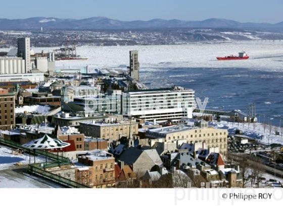 VILLE DE QUEBEC ET LE FLEUVE SAINT LAURENT EN HIVER (CA002007.jpg)