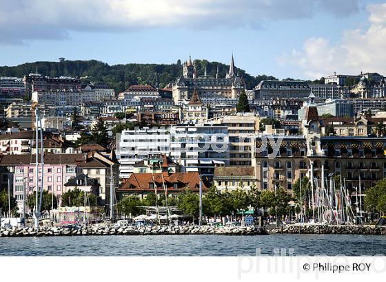 LE PORT D' OUCHY, LAUSANNE, LAC LEMAN, SUISSE (CH001404.jpg)