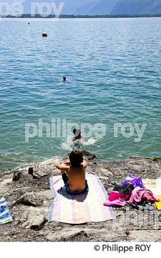 PLAGE, VACANCE, TOURISME, MONTREUX, LAC LEMAN, SUISSE (CH001728.jpg)