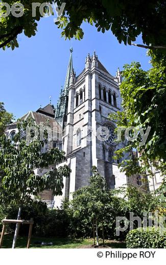 LA CATHEDRALE , VILLE DE GENEVE, LAC LEMAN, SUISSE. (CH002727.jpg)