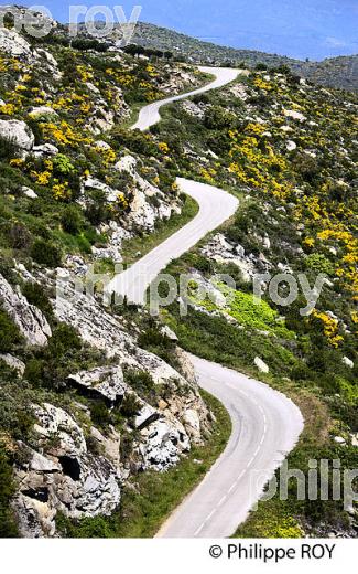 ROUTE DE MONTAGNE,  EL PORT DE LA SELVA, COSTA BRAVA, GERONE, CATALOGNE. (ES002220.jpg)