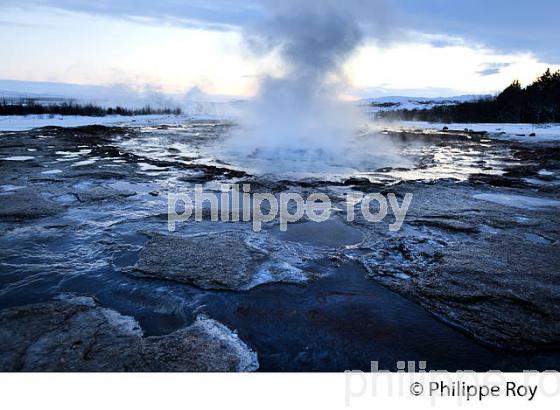 CHAMP  GEOTHERMIQUE DU GEYSER  GEYSIR, SUDURLAND, ISLANDE (IS000623.jpg)