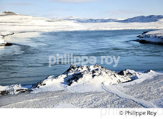 PAYSAGE D' HIVER, LAC HRAUNEYJALON, MASSIF  DU LANDMANNALAUGAR, SUDURLAND, ISLANDE (IS000831.jpg)