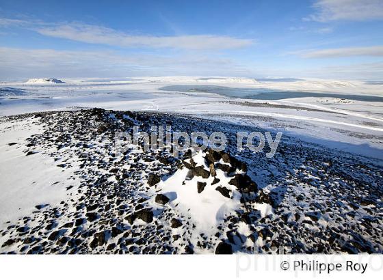 PAYSAGE D' HIVER, LAC HRAUNEYJALON, MASSIF  DU LANDMANNALAUGAR, SUDURLAND, ISLANDE (IS000835.jpg)