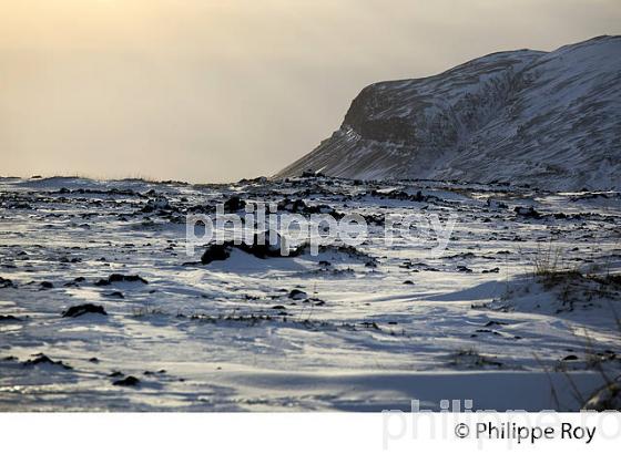 PAYSAGE D' HIVER, MASSIF  DU LANDMANNALAUGAR, SUDURLAND, ISLANDE (IS000926.jpg)