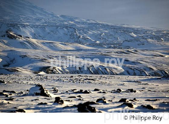 PAYSAGE D' HIVER, MASSIF  DU LANDMANNALAUGAR, SUDURLAND, ISLANDE (IS000927.jpg)