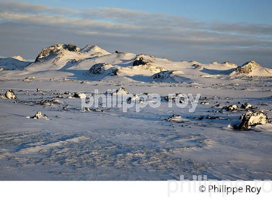 PAYSAGE D' HIVER, MASSIF  DU LANDMANNALAUGAR, SUDURLAND, ISLANDE (IS000937.jpg)